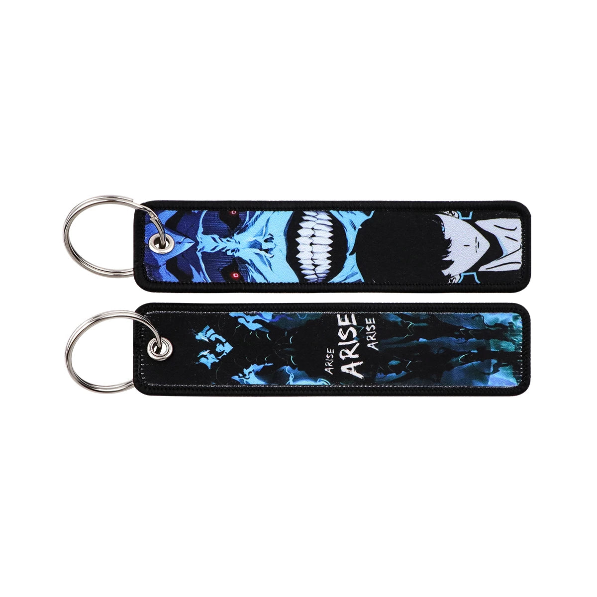 Anime Kaneki Ken Key Chain for Men Women Embroidery Key Fobs Holder Manga Key Tag Key Ring Fashion Accessories Gifts