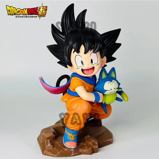 New 10cm Dragon Ball Z Anime Figure Goku Figure Goku Embrace Pura PVC Anime Collectible Model Toys Gifts