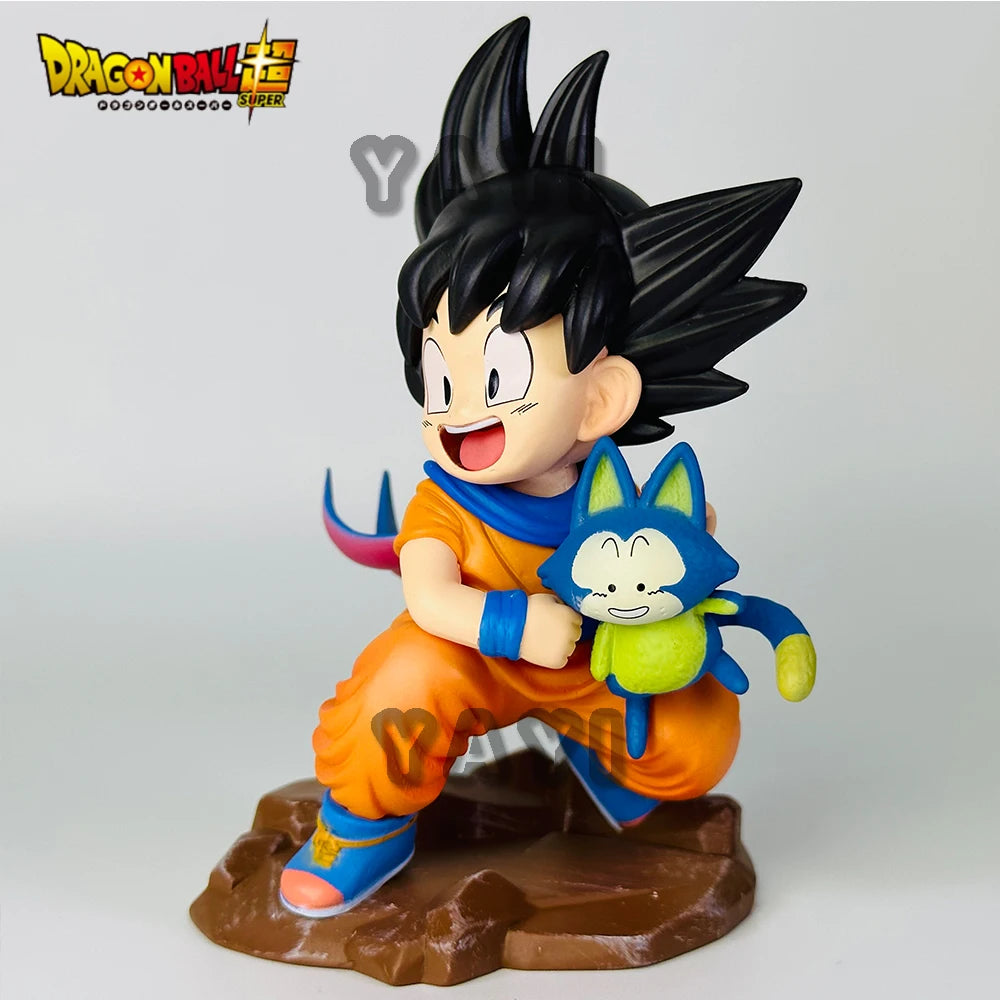 New 10cm Dragon Ball Z Anime Figure Goku Figure Goku Embrace Pura PVC Anime Collectible Model Toys Gifts