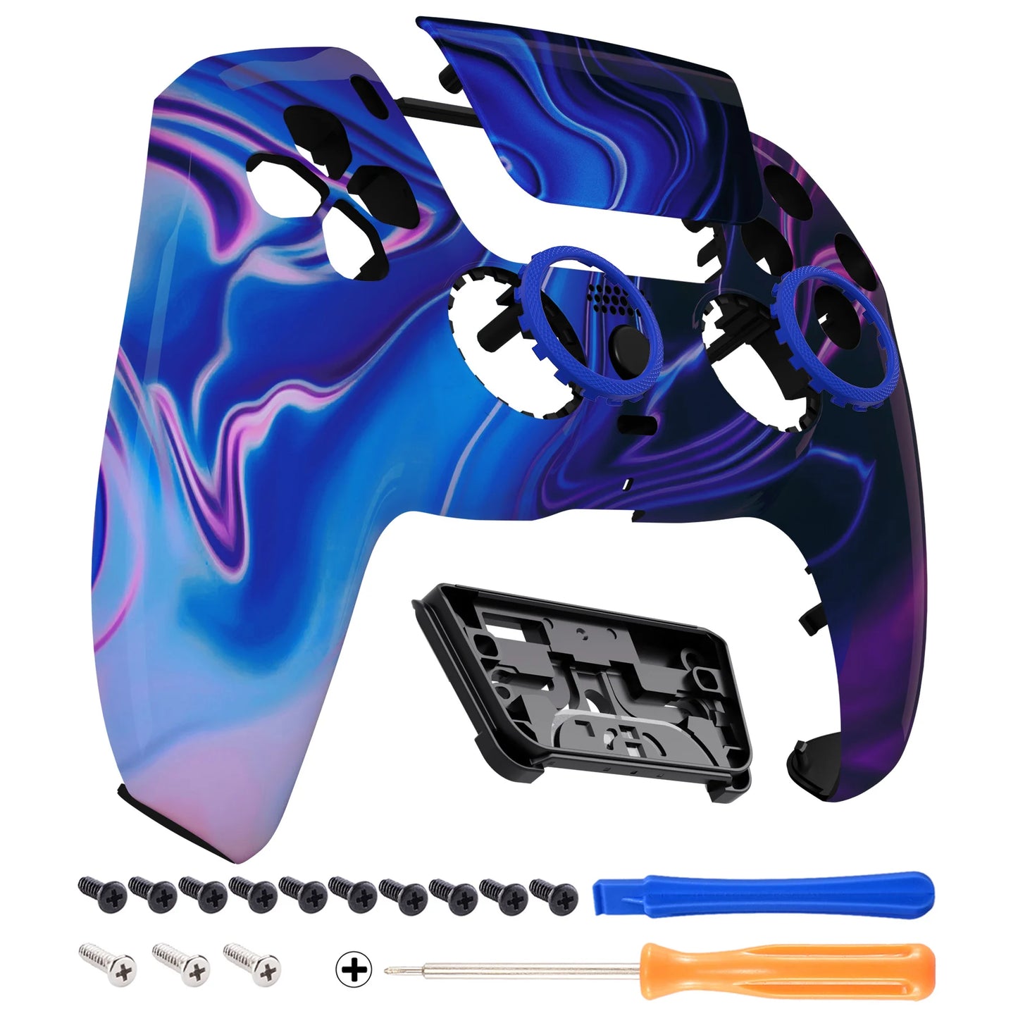 eXtremeRate LUNA Redesigned Replacement Front Shell Touchpad Compatible with ps5 Controller BDM-010/020/030/040/050