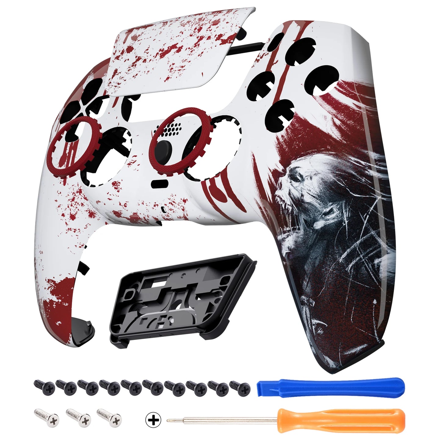 eXtremeRate LUNA Redesigned Replacement Front Shell Touchpad Compatible with ps5 Controller BDM-010/020/030/040/050