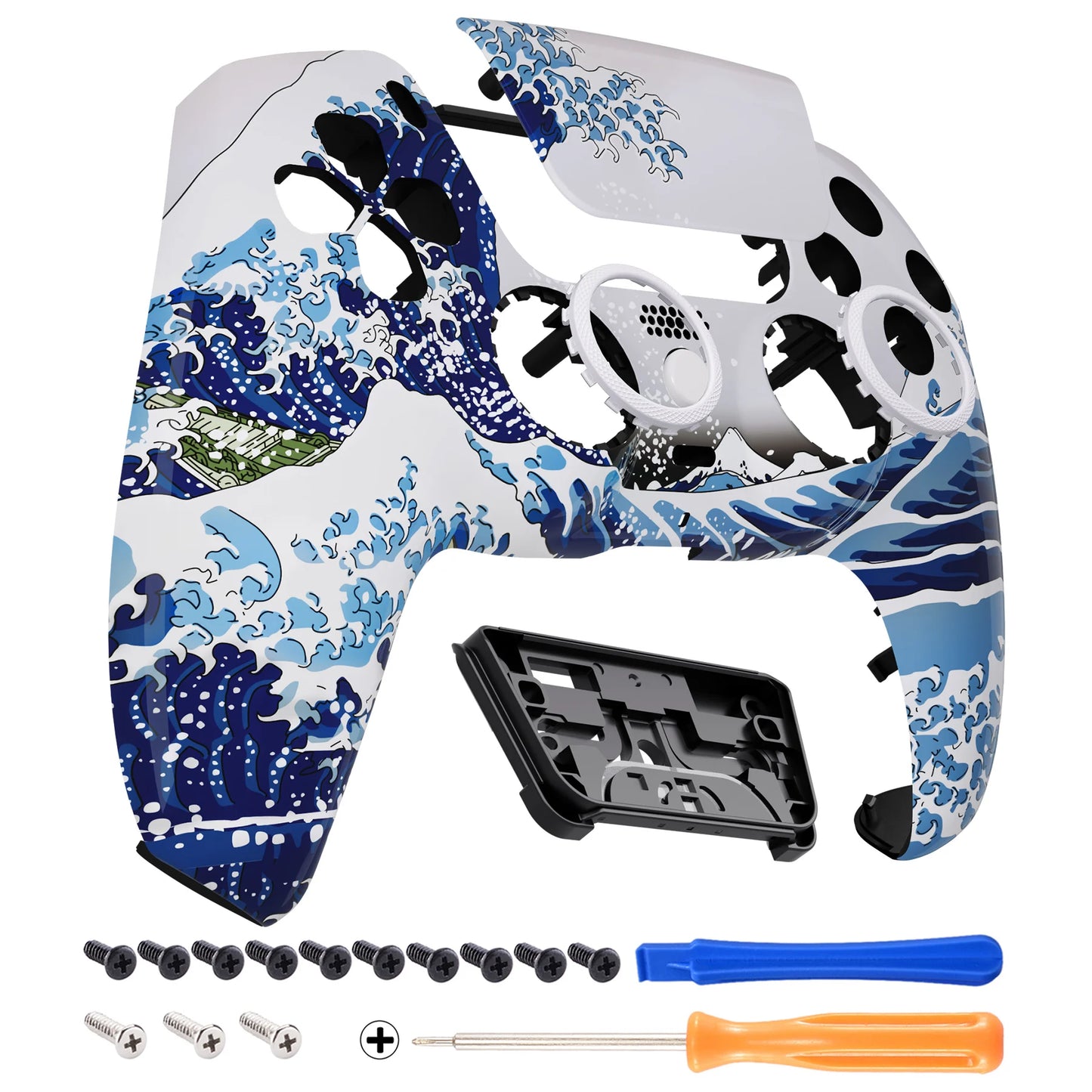 eXtremeRate LUNA Redesigned Replacement Front Shell Touchpad Compatible with ps5 Controller BDM-010/020/030/040/050