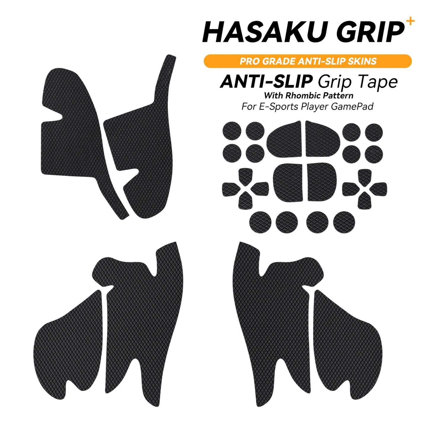 HASAKU Controller Grip Tape Compatible With Playstation 5 DualSense Edge / PS5 Edge Handle,Buttons,Trigger,Non-Slip Tape
