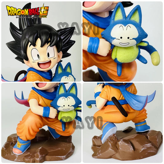 New 10cm Dragon Ball Z Anime Figure Goku Figure Goku Embrace Pura PVC Anime Collectible Model Toys Gifts