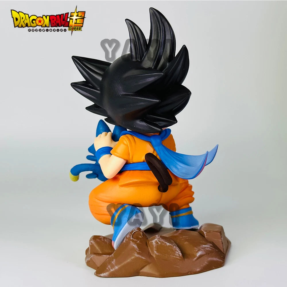 New 10cm Dragon Ball Z Anime Figure Goku Figure Goku Embrace Pura PVC Anime Collectible Model Toys Gifts