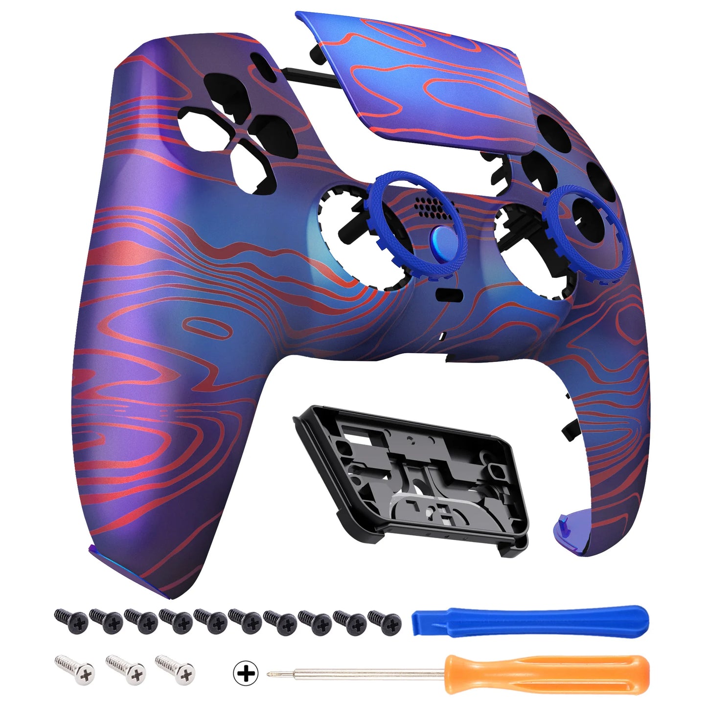 eXtremeRate LUNA Redesigned Replacement Front Shell Touchpad Compatible with ps5 Controller BDM-010/020/030/040/050